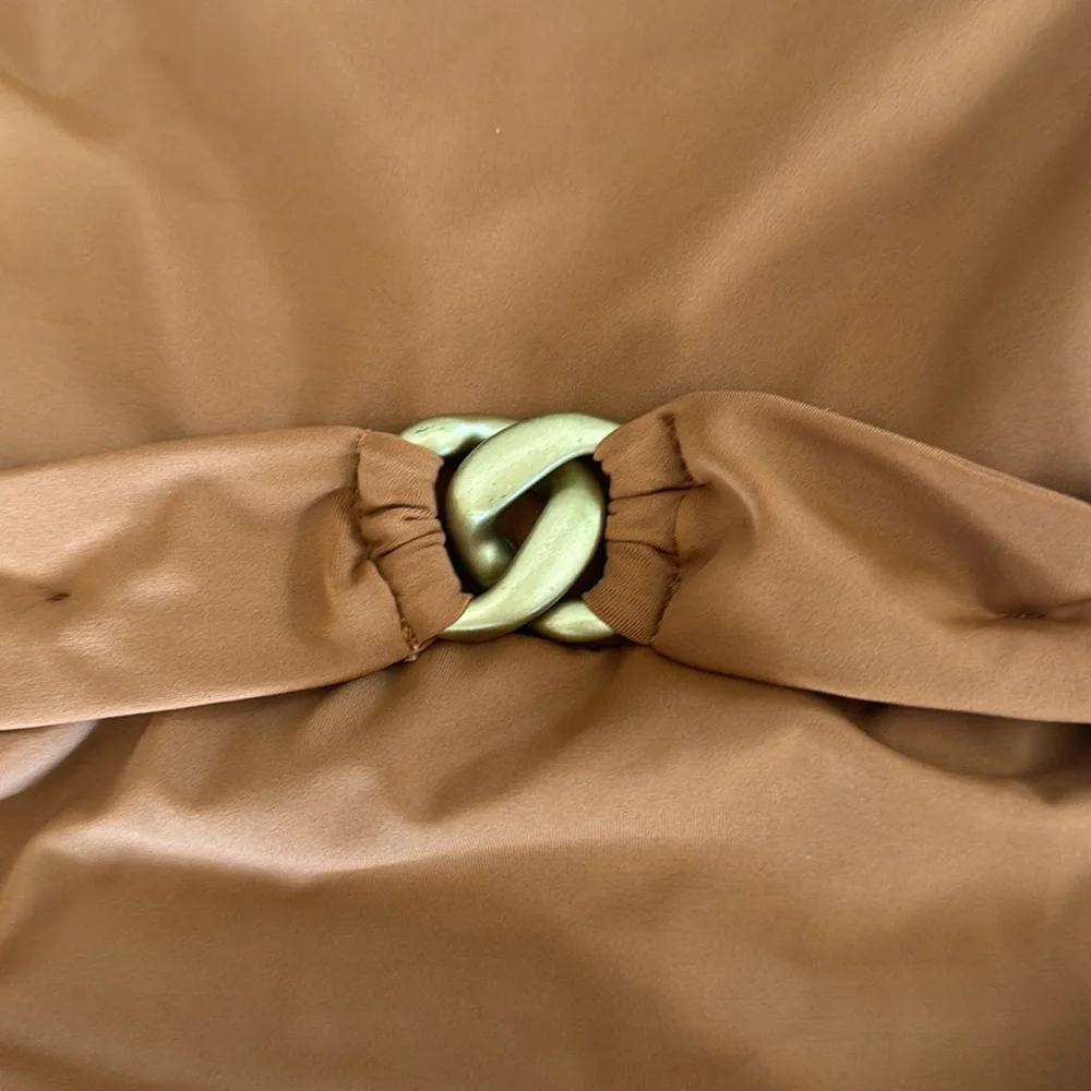 VITAMIN A Luxe Link Belted One Piece - Bronze ReLux, $200